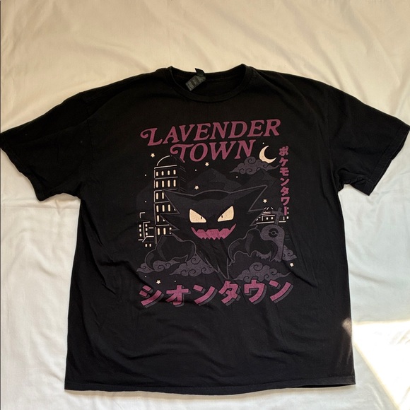 Gildan Other - Black Short Sleeve T-Shirt Pokemon Lavender Town Haunter Ghost Size XL
